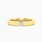 Half Bezel Solitaire Mens Engagement Ring