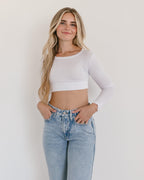 Crew Neck Long Sleeve Halftee