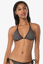String Bikini Top  |  Black Laser Cut