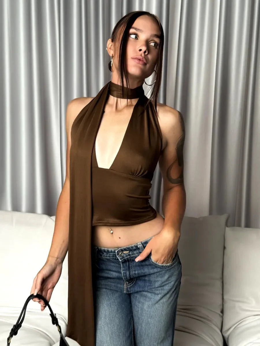 Hilda Stitching Top with Unique Stitch Design