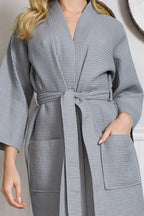 Knee-Length Waffle Women’s Robe