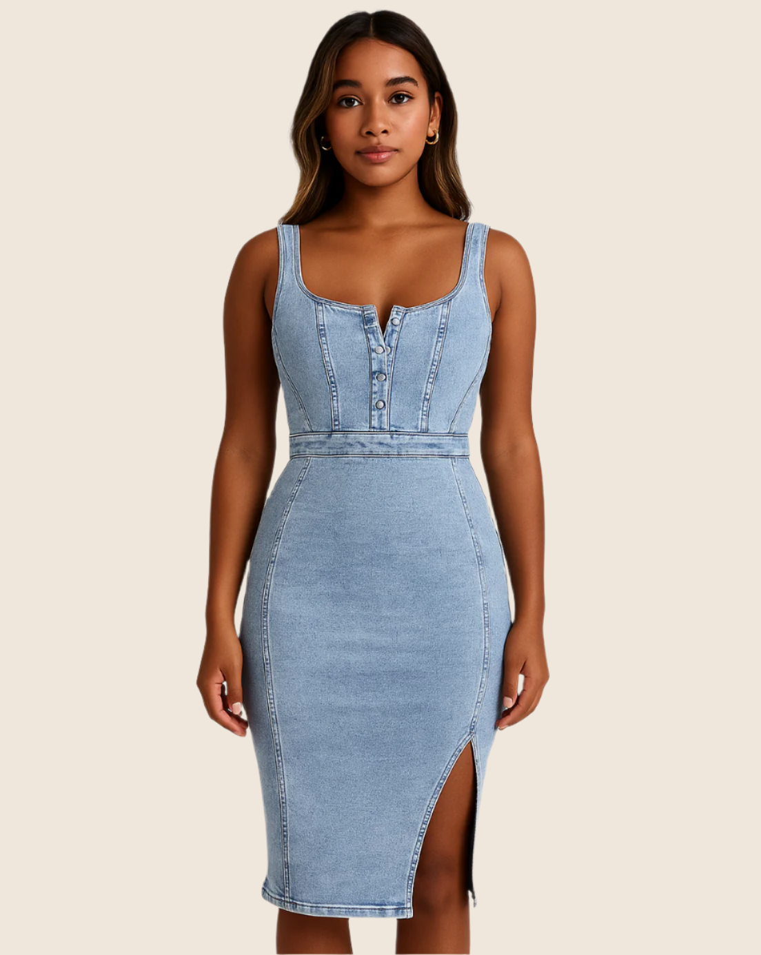 Hourglass Denim Dress
