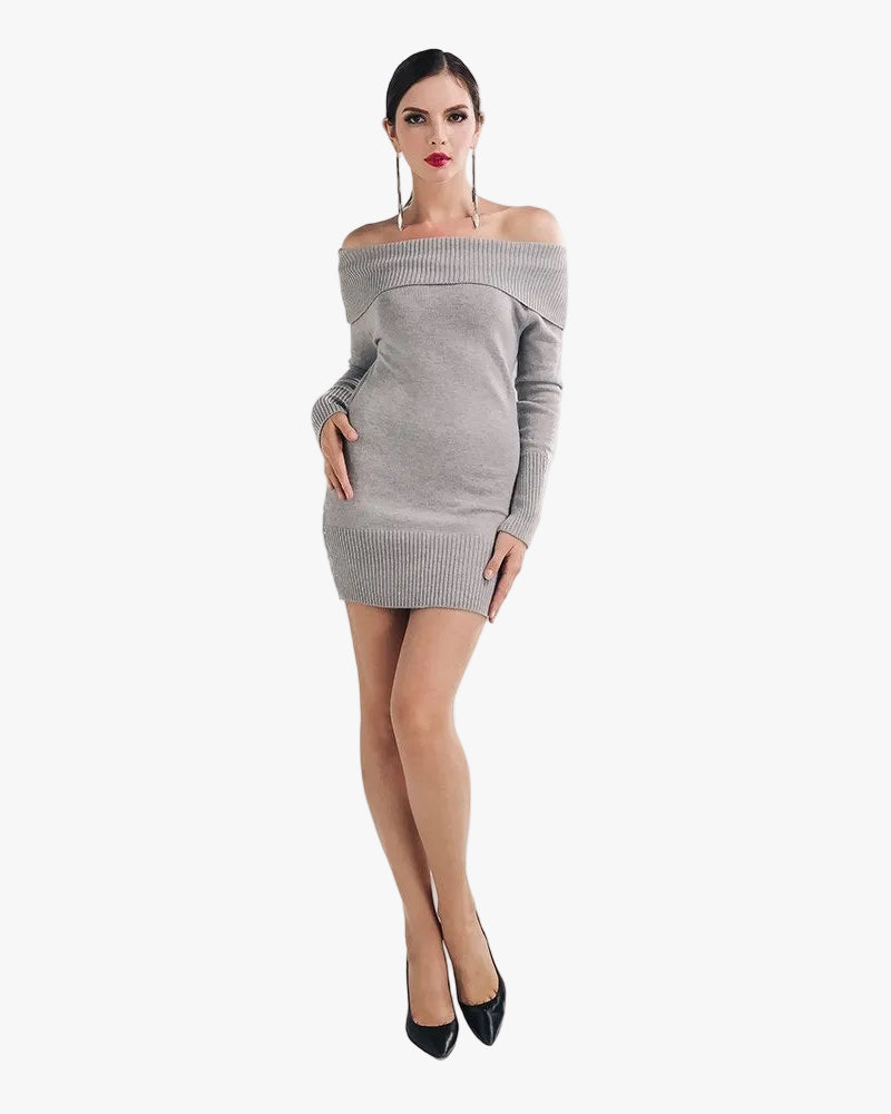 Evelyn Belluci Grey Sweater Dress