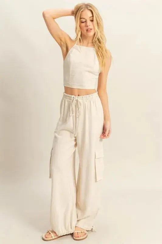 Crop Top Cargo Set