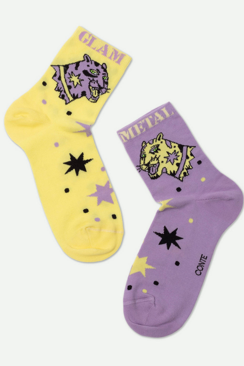 Conte Cotton Socks Happy Glam Metal 386