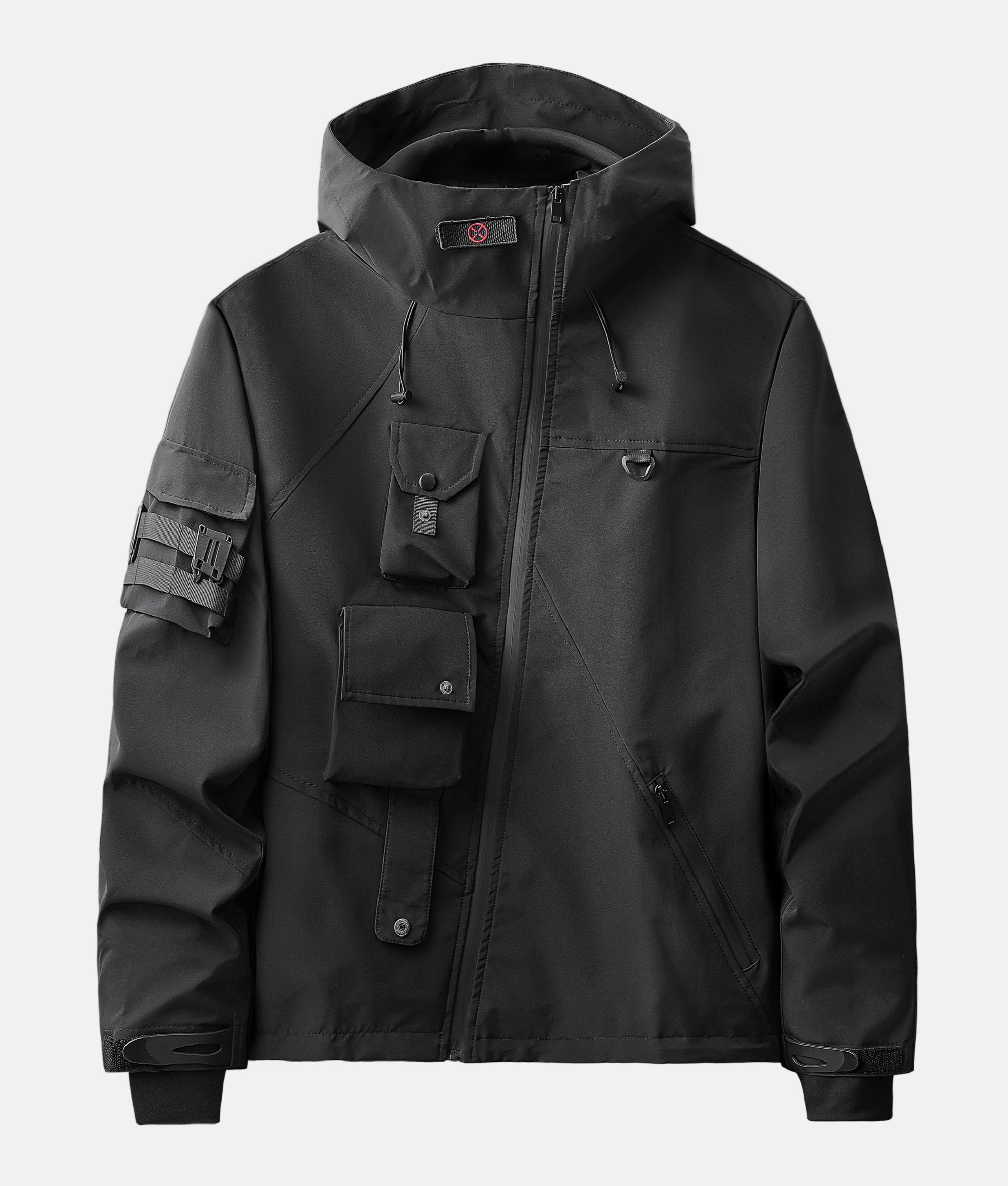 Black Techwear Functional Jacket | IBJ514
