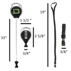 Secure Badge Holder Duolite ® Vertical 2 ID Card Holder Retractable Reel and Lanyard Bundle