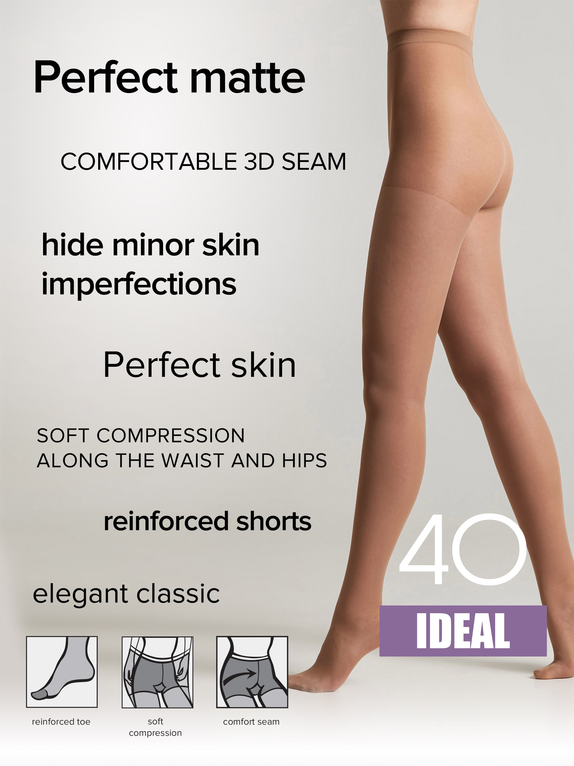 Tights Conte Ideal 40 Den | Ultimate Matt