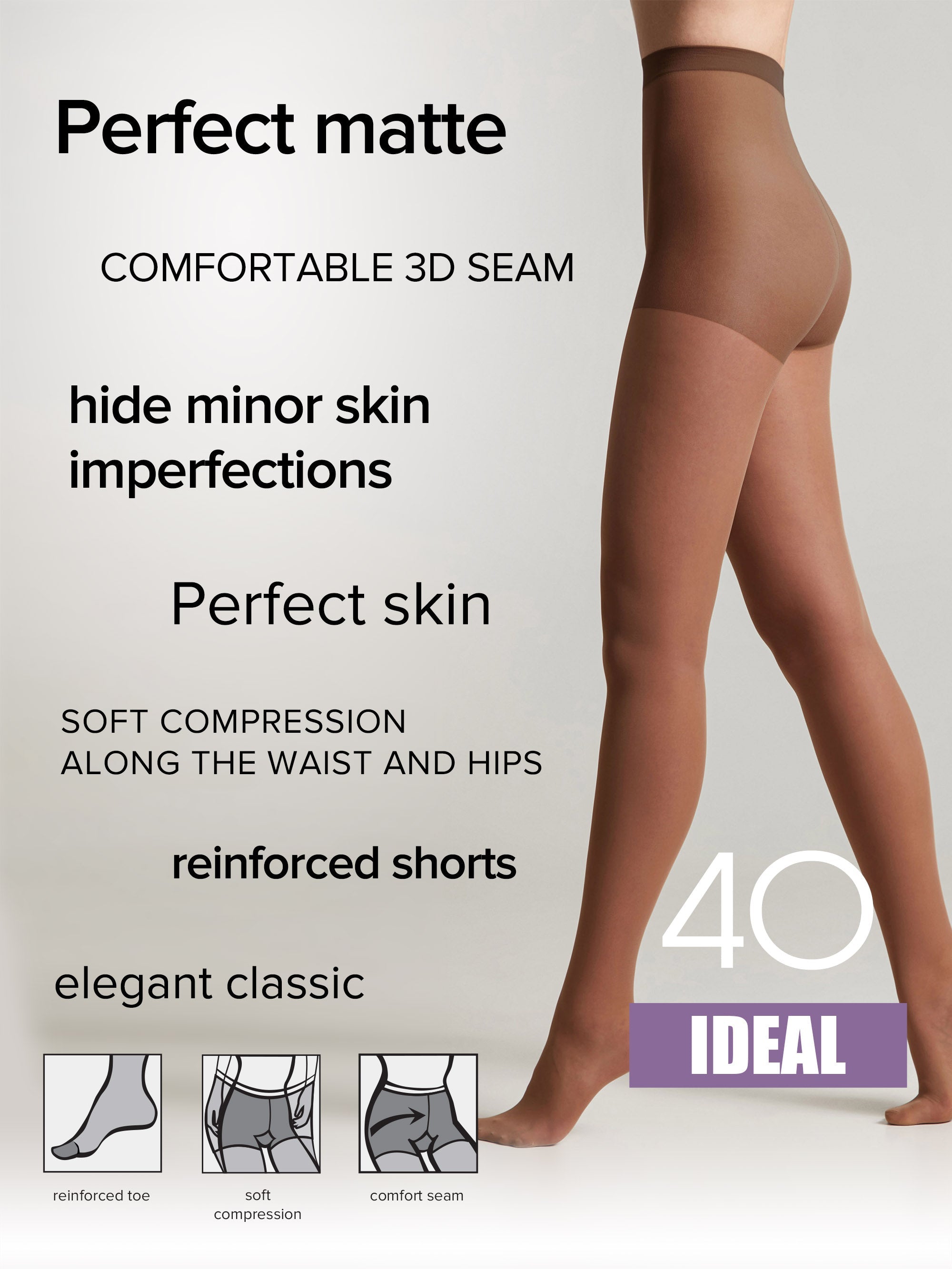 Tights Conte Ideal 40 Den | Ultimate Matt