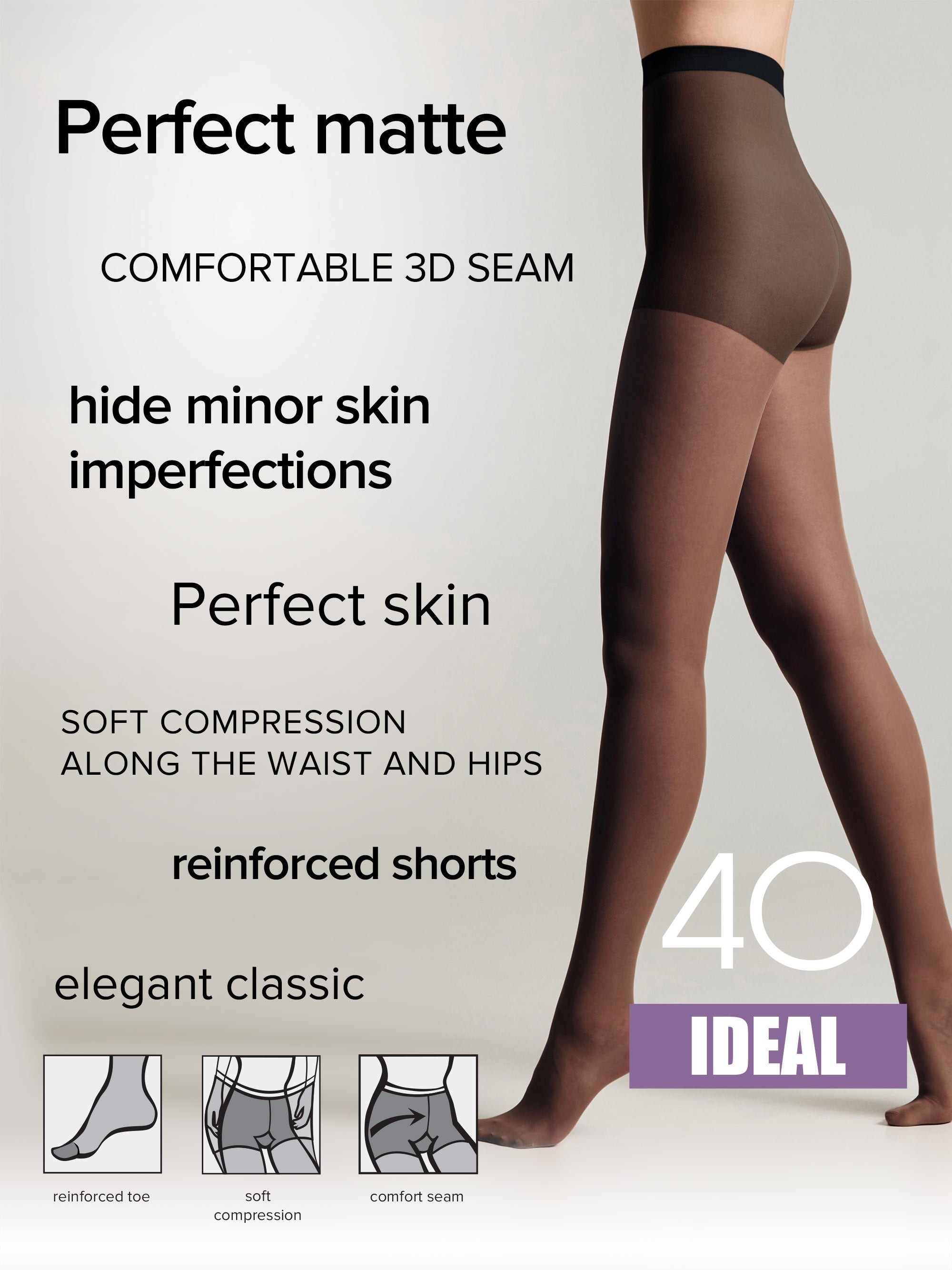 Tights Conte Ideal 40 Den | Ultimate Matt