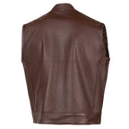 Beck® Men's 566 Brown Horsehide Leather Motorcycle Vest