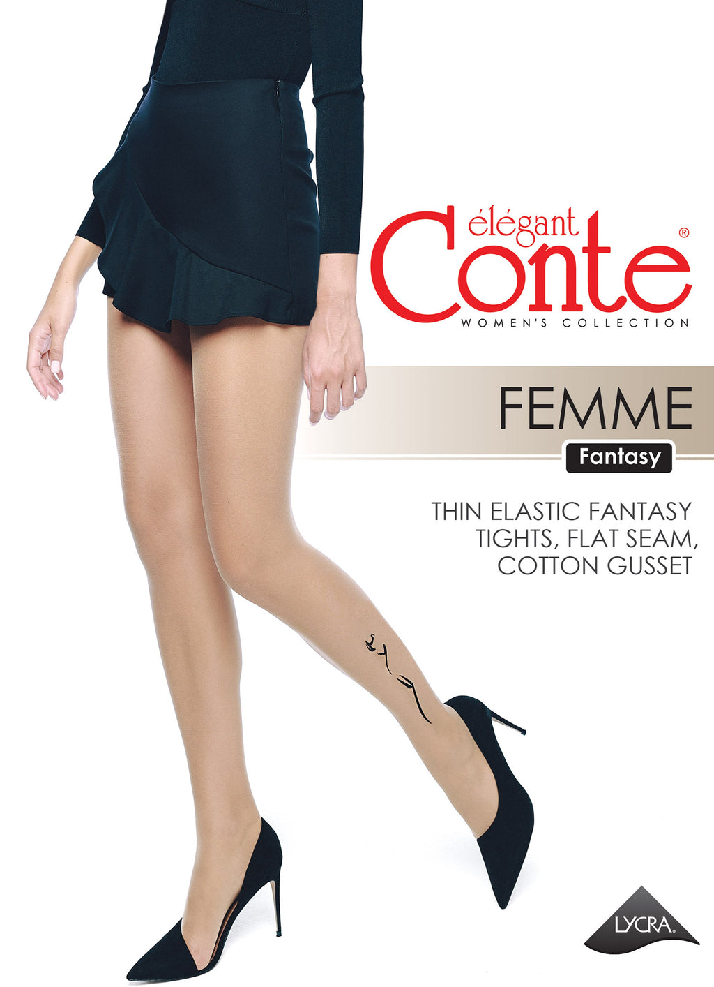 Fantasy Tights Conte Femme with Tattoo Design