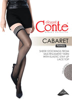 Fantasy Stockings Conte Cabaret Openwork Elastic Band and Tulle Effect