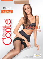 Top Thigh High Stay Ups Stockings Conte Class Rette Micro Fishnet Silicon