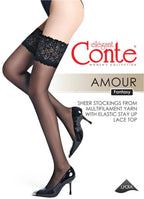 Fantasy Stockings Conte Amour Openwork Elastic Band and Silk Effect