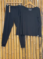Women's Bamboo Long Sleeve T-Shirt and Jogger Pants Lounge Set
