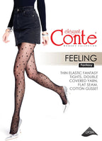 Conte Feeling Fantasy Tights | Hearts and Dots