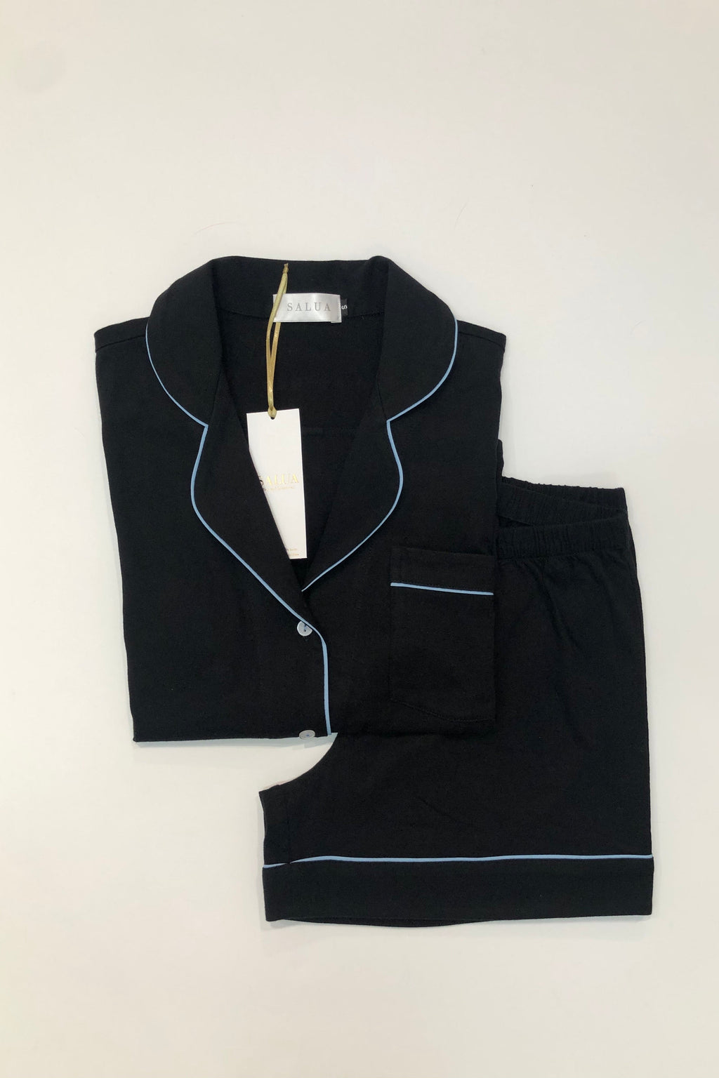 Salua Classic Luxury Shorties Pajamas in Brushed Pima Cotton