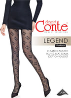 Conte Legend Fantasy Tights | Mesh Effect | Nero