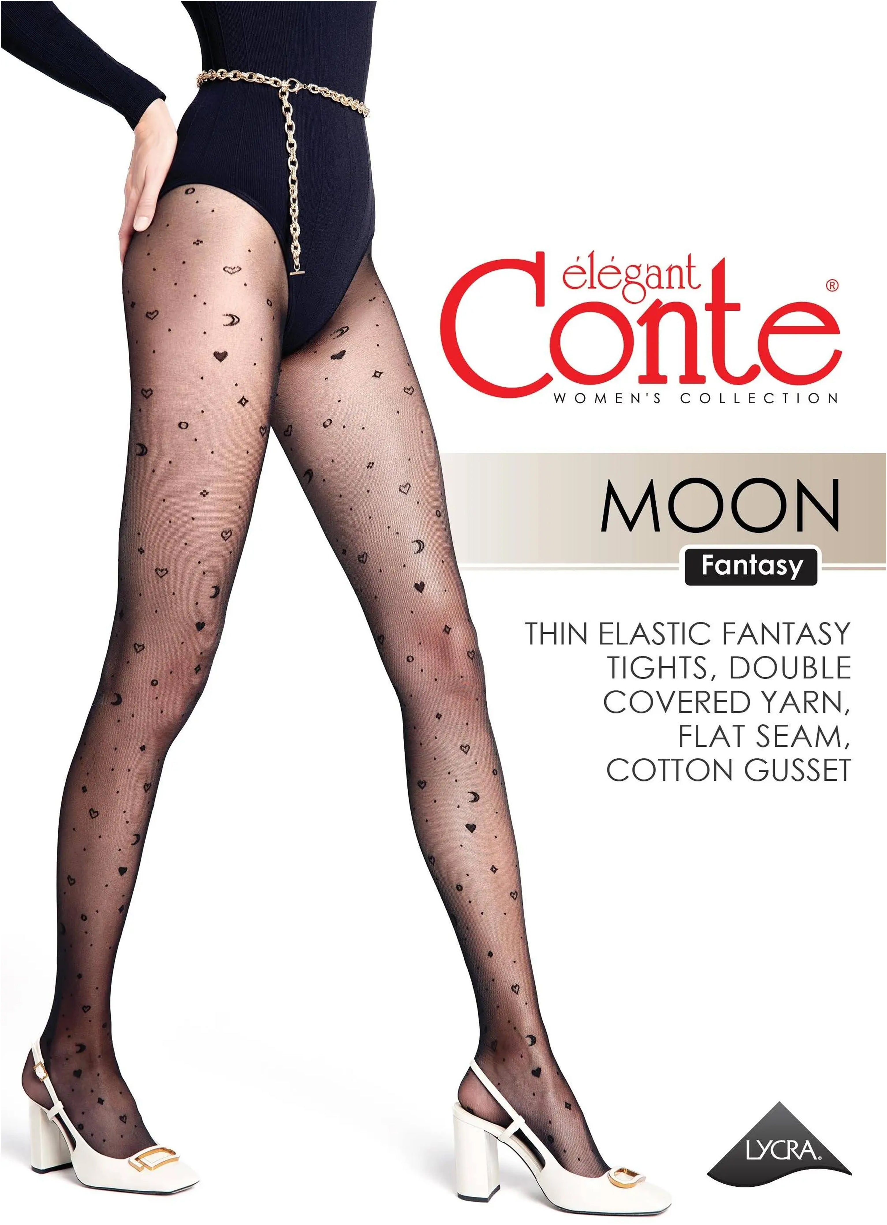 Conte Fantasy Tights Moon Patterns