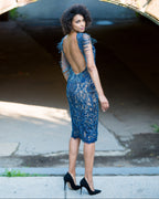 The Boat Neck Beaded Fringe Sheath Classic