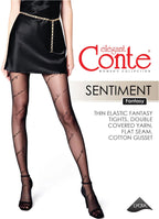 Fantasy Tights Conte Sentiment Diagonal Inscriptions