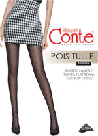 Fantasy Tights Conte Pois Tulle Polka Dots with Fine Mesh Effect