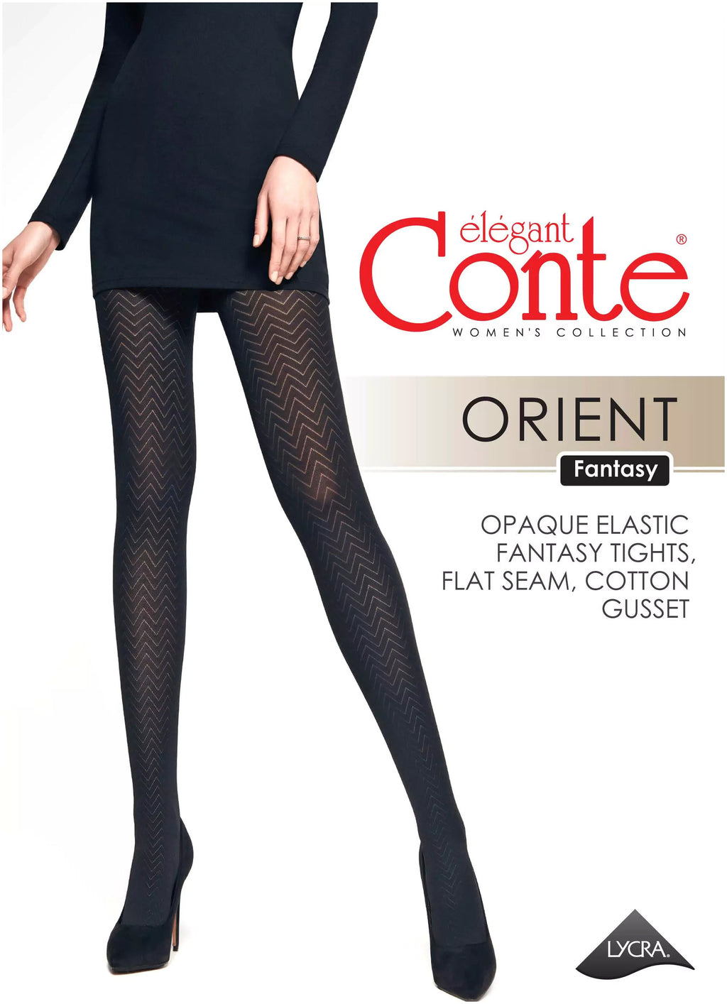 Conte Orient Fantasy Tights | Zigzag pattern