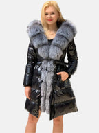Onyx Genuine Silver Fox Down Parka