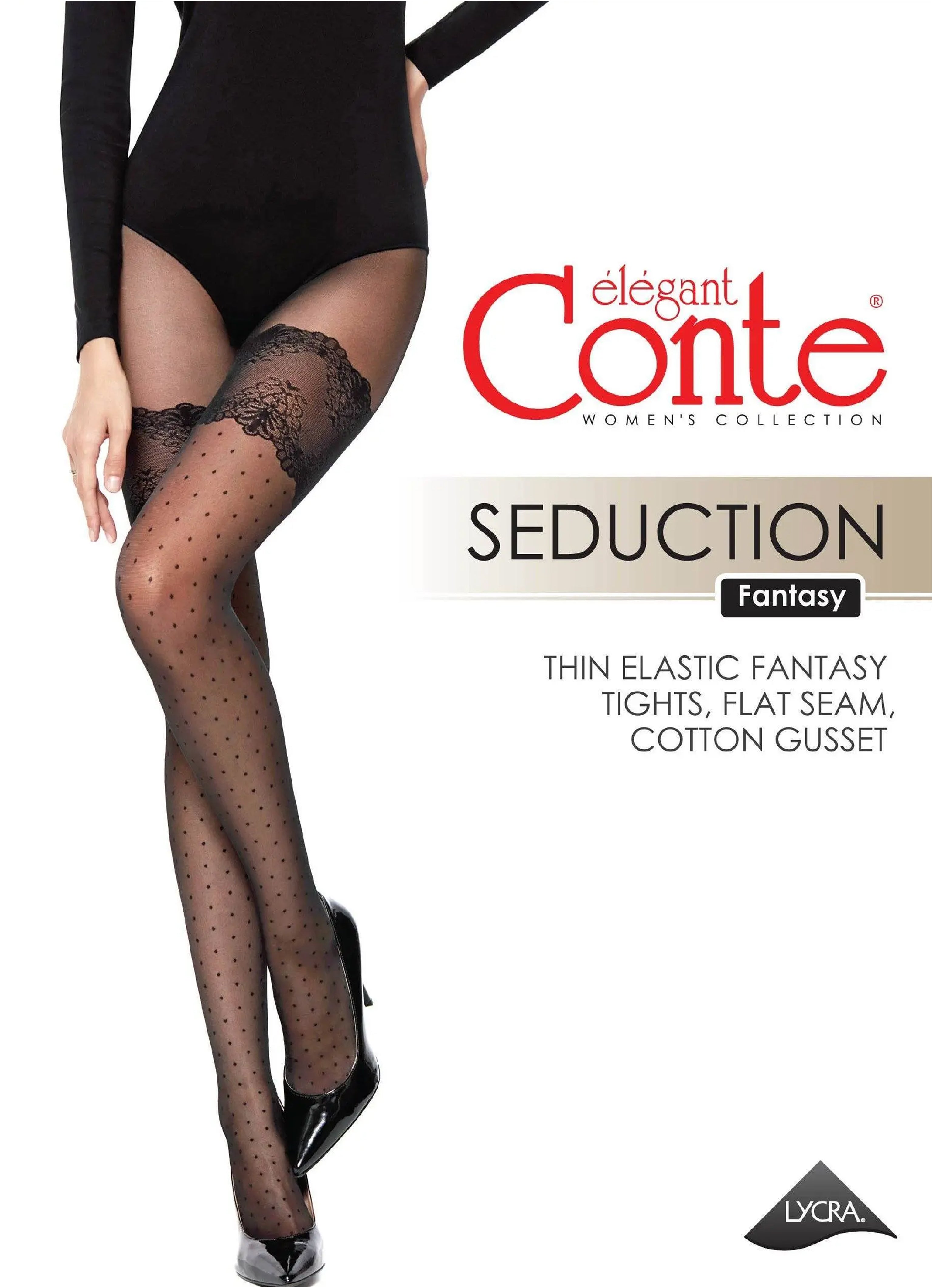 Conte Evening Fantasy Tights | Polka Dots Stockings Imitation
