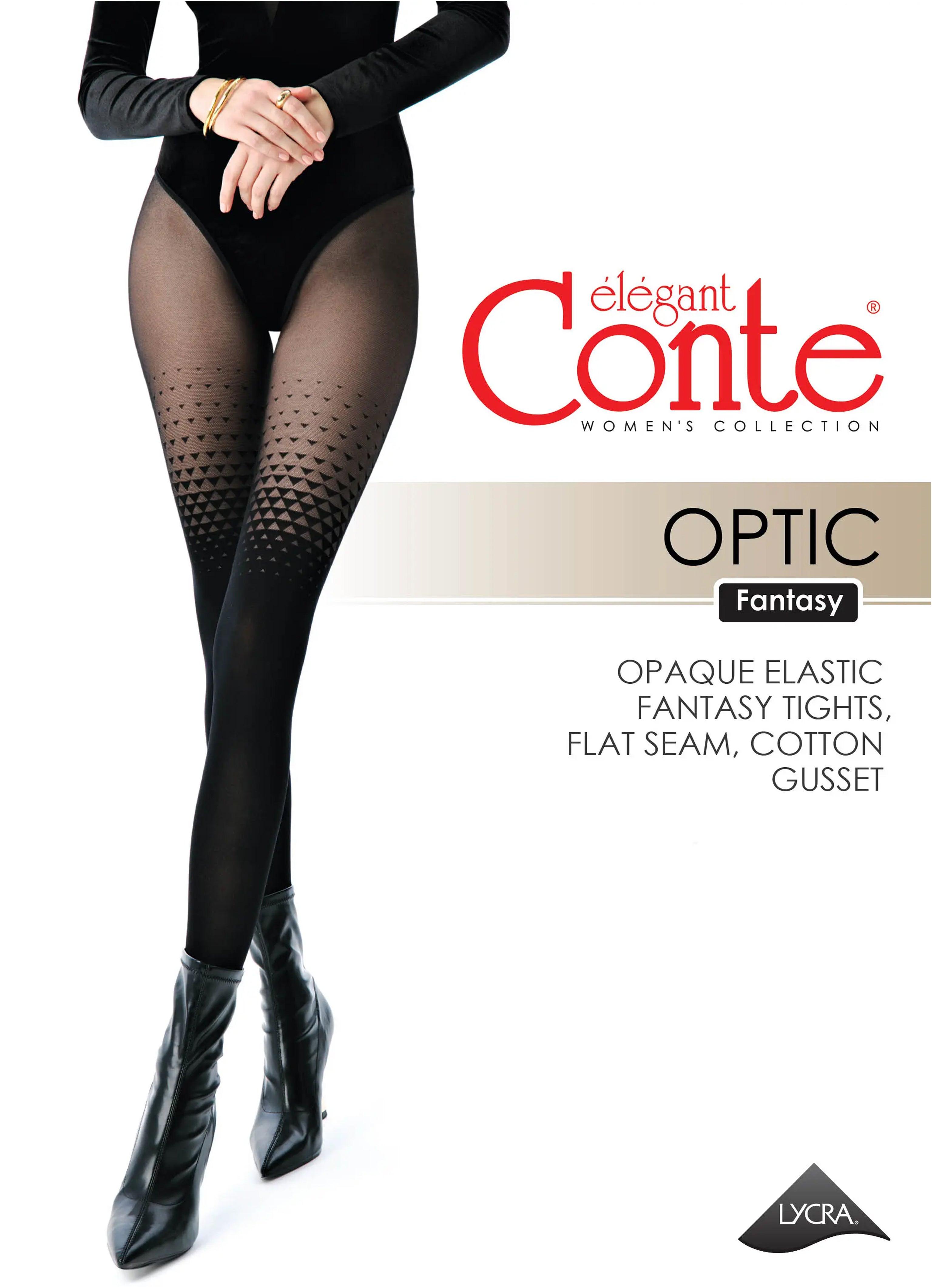 Fantasy Tights Conte Optic Imitation Overknees