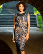 The Boat Neck Beaded Fringe Sheath Classic