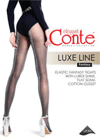 Conte Fantasy Tights Luxe Line Lurex and Seam Imitation | Nero