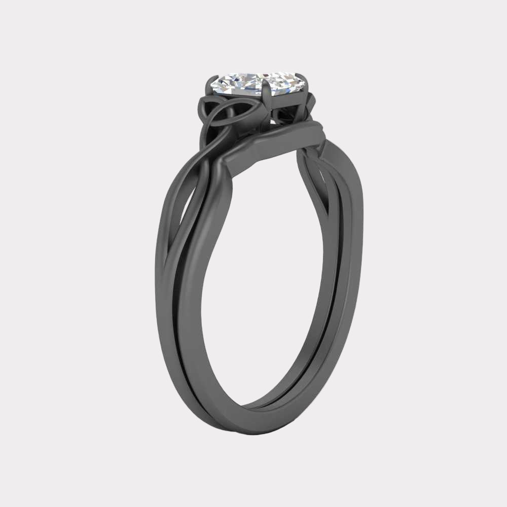 Infinity Celtic Solitaire Wedding Set