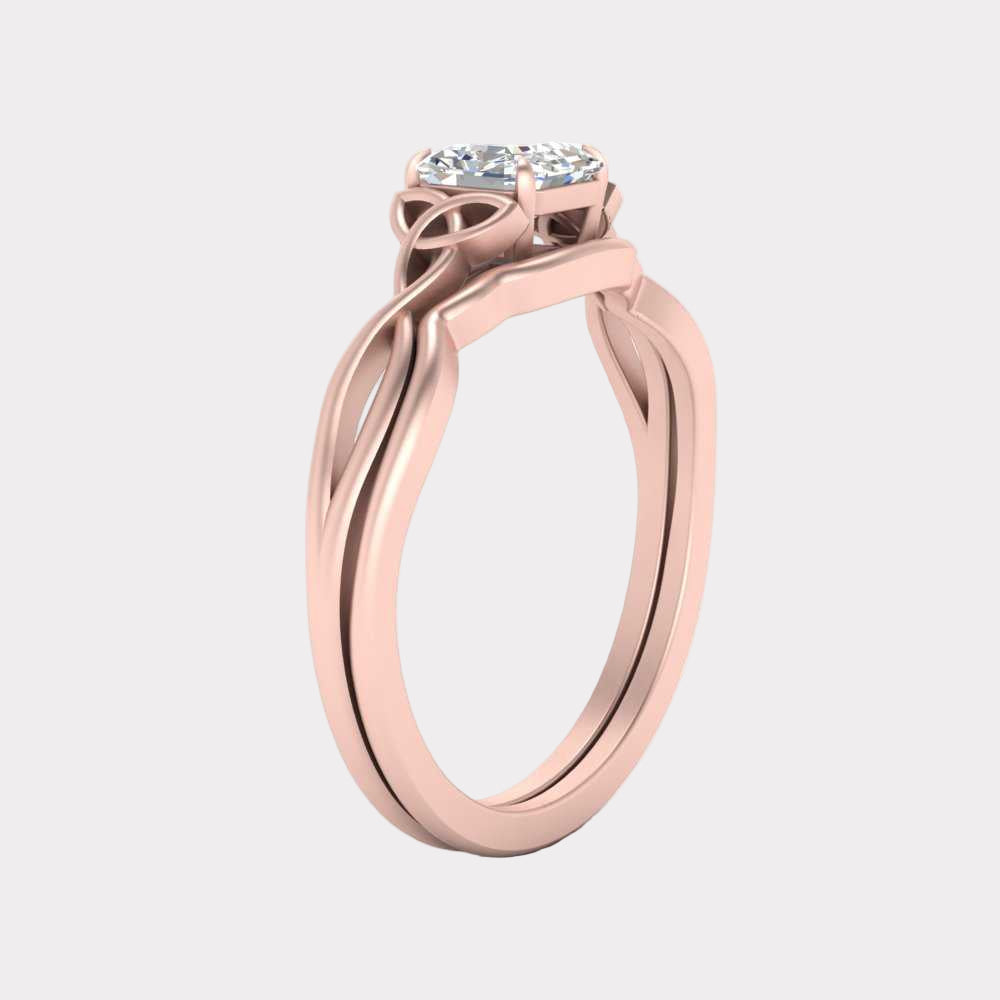 Infinity Celtic Solitaire Wedding Set
