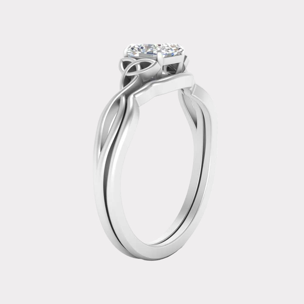 Infinity Celtic Solitaire Wedding Set