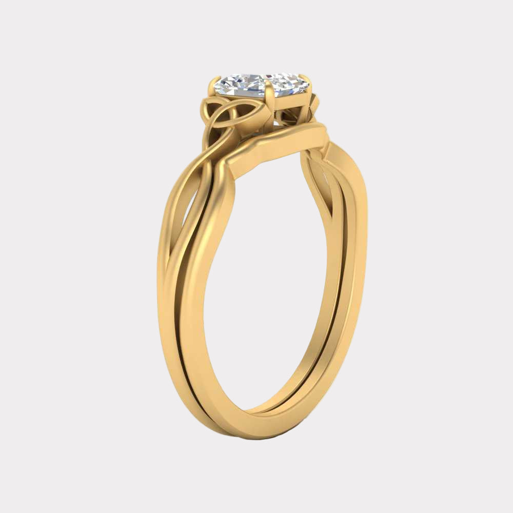 Infinity Celtic Solitaire Wedding Set