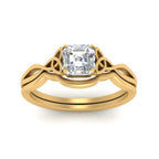 Infinity Celtic Solitaire Wedding Set