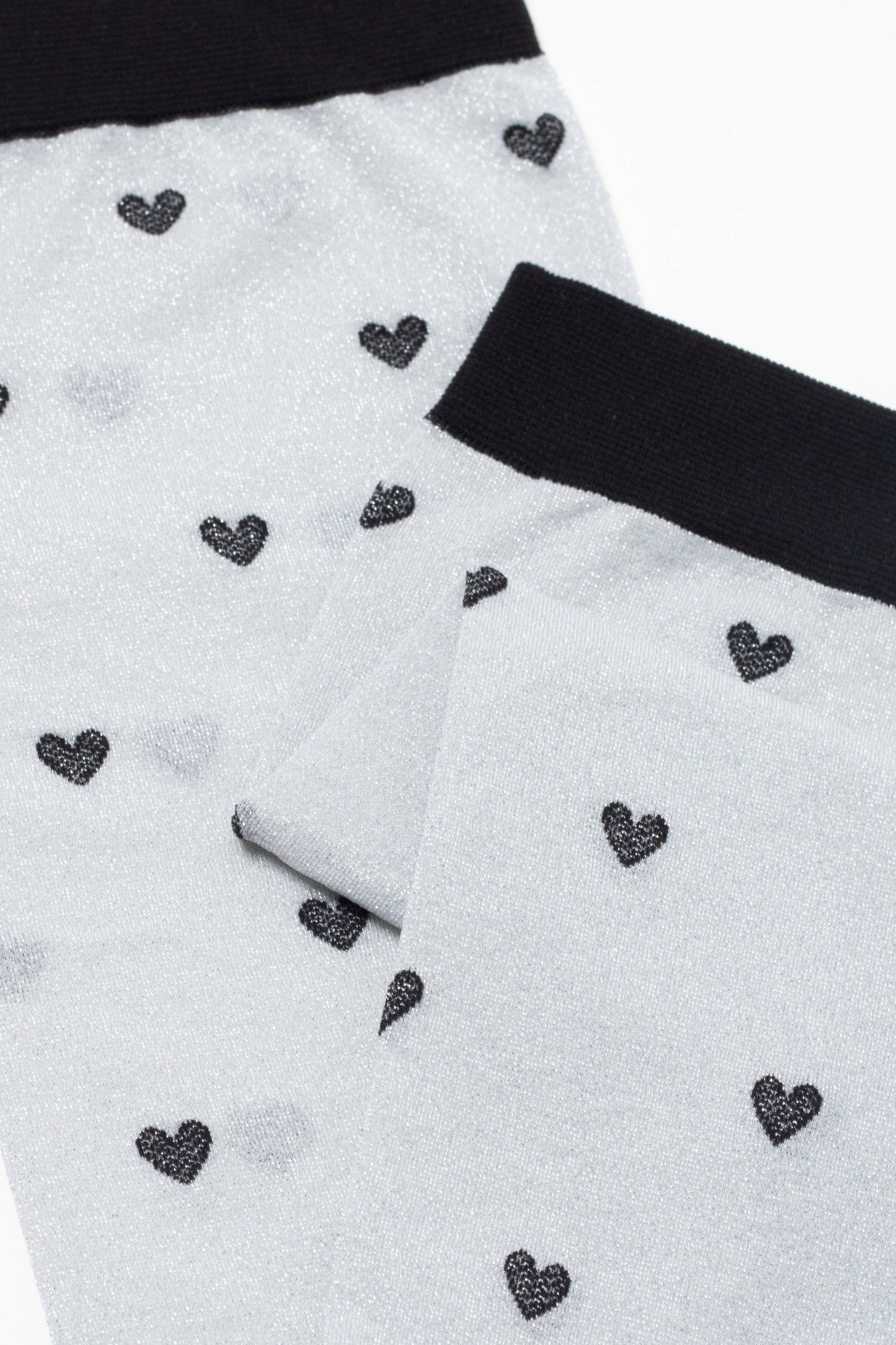 Shimmering Socks Conte Fantasy with "Hearts" Designs