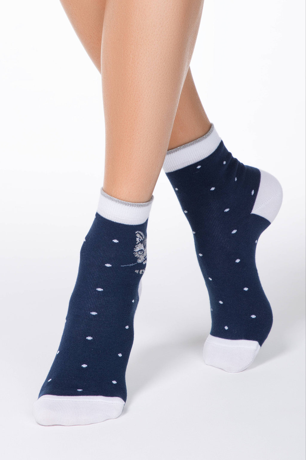 Conte Elegant Cotton Socks Lady Cat | 2 Pairs