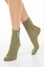 Cotton Socks Conte Classic Picot "Leopard" Khaki 249