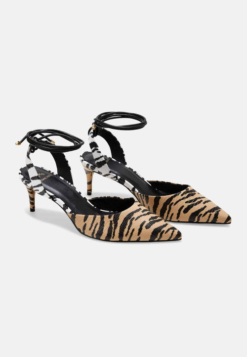 Animal Print Calf Leather Pumps Jaborandi