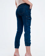 Jeans in Navy with Cargo Pockets