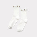 Crystal Ribbed Crew Socks