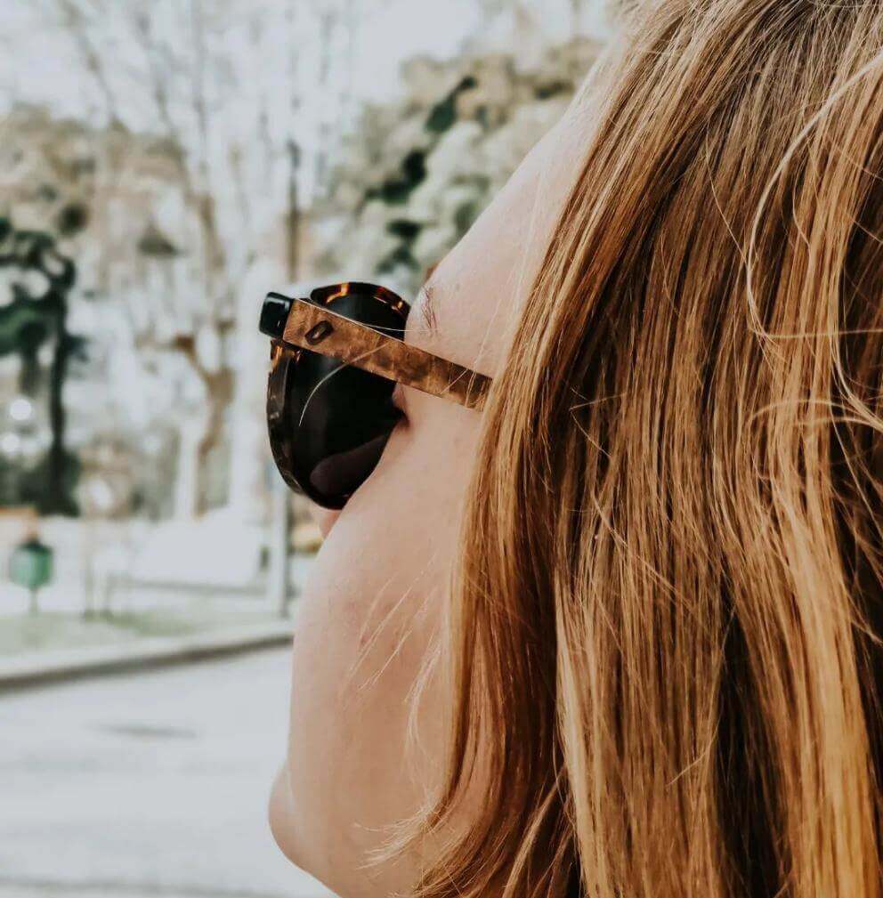 Ganges Unisex Wood and Bio Acetate Sunglasses