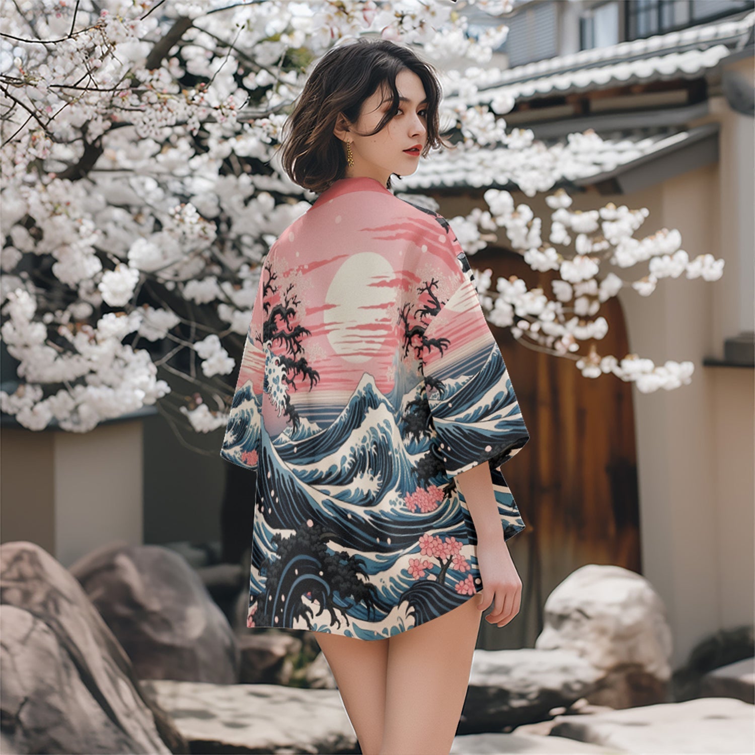 K30 Sunset Sea Kimono