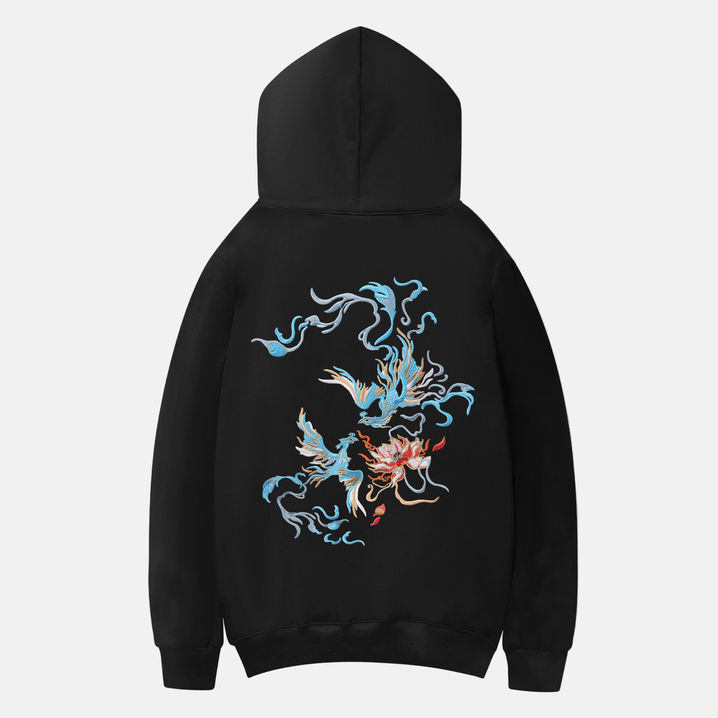 Blue Phoenix Embroidery Hoodie | KH9010
