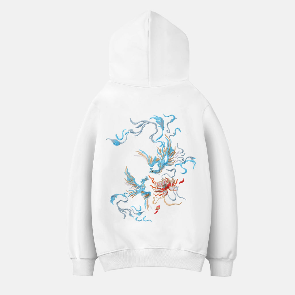 Blue Phoenix Embroidery Hoodie | KH9010