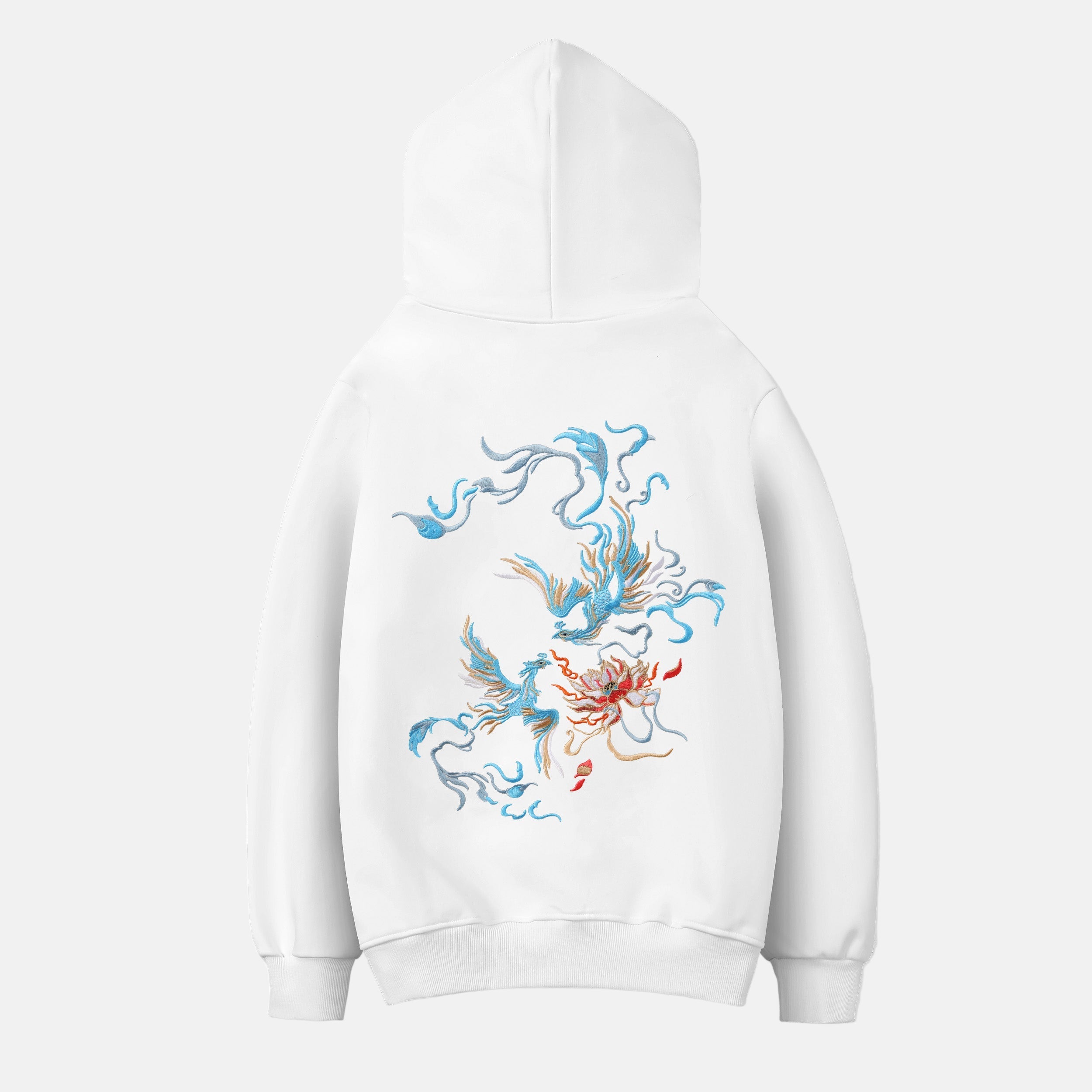 Blue Phoenix Embroidery Hoodie | KH9010