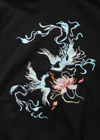Blue Phoenix Embroidery Hoodie | KH9010